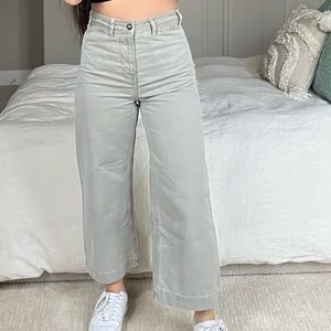 Free People Wide Leg Green Pant Size 26